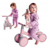 Bicicleta fara pedale, Lionelo, Villy, Cu 4 roti, Din spuma EVA si TPR, Stabila, Manere moi, antiderapante, 12- 36 luni, Sustine pana la 30 kg, Certificata EN 71-1:2014, EN 71-2:2011, EN 71-3:2019, Roz