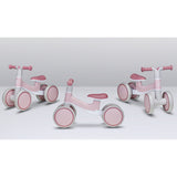 Bicicleta fara pedale, Lionelo, Villy, Cu 4 roti, Din spuma EVA si TPR, Stabila, Manere moi, antiderapante, 12- 36 luni, Sustine pana la 30 kg, Certificata EN 71-1:2014, EN 71-2:2011, EN 71-3:2019, Roz