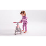 Bicicleta fara pedale, Lionelo, Villy, Cu 4 roti, Din spuma EVA si TPR, Stabila, Manere moi, antiderapante, 12- 36 luni, Sustine pana la 30 kg, Certificata EN 71-1:2014, EN 71-2:2011, EN 71-3:2019, Roz