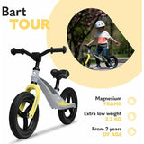 Bicicleta fara pedale, Lionelo, Bart Tour, Usoara, Cu cadru din magneziu, Cu ghidon si sa reglabile, Greutate 3.8 Kg, 12 inch, Conform cu standardul european de securitate EN71, Grey Stone