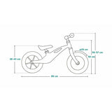 Bicicleta fara pedale, Lionelo, Bart Tour, Usoara, Cu cadru din magneziu, Cu ghidon si sa reglabile, Greutate 3.8 Kg, 12 inch, Conform cu standardul european de securitate EN71, Grey Stone