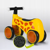 Bicicleta fara pedale, Lionelo, Sammy, Cu 4 roti, Din spuma EVA, Stabila, Manere moi, antiderapante, 12- 36 luni, Greutate maxima suportata 25 kg, Certificata EN 71-1:2014, EN 71-2:2011, EN 71-3:2019, Galben