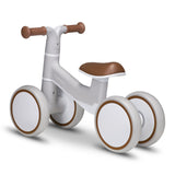 Bicicleta fara pedale, Lionelo, Villy, Cu 4 roti, Din spuma EVA si TPR, Stabila, Manere moi, antiderapante, 12- 36 luni, Sustine pana la 30 kg, Certificata EN 71-1:2014, EN 71-2:2011, EN 71-3:2019, Bej