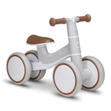 Bicicleta fara pedale, Lionelo, Villy, Cu 4 roti, Din spuma EVA si TPR, Stabila, Manere moi, antiderapante, 12- 36 luni, Sustine pana la 30 kg, Certificata EN 71-1:2014, EN 71-2:2011, EN 71-3:2019, Bej