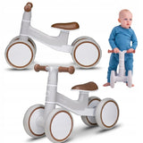 Bicicleta fara pedale, Lionelo, Villy, Cu 4 roti, Din spuma EVA si TPR, Stabila, Manere moi, antiderapante, 12- 36 luni, Sustine pana la 30 kg, Certificata EN 71-1:2014, EN 71-2:2011, EN 71-3:2019, Bej