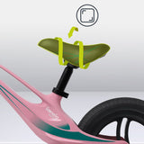 Bicicleta fara pedale, Lionelo, Bart Tour, Usoara, Cu cadru din magneziu, 3.3 Kg, 12 inch, Conform cu standardul european de securitate EN71, Pink Bubblegum