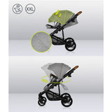 Carucior 2 in 1, Lionelo, Mari Tour, Cu landou individual si salteluta moale, Reversibil, Maner ajustabil, Plasa de tantari, Husa de picioare, Geanta parinti, 22 kg, Conform cu standardele europene de securitate EN1888 si EN1466, Gri