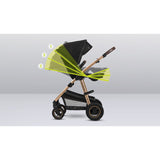 Carucior 3 in 1, Lionelo, Amber, Cadru aluminiu, Cu landou intarit si salteluta moale, Cu scoica auto testata ADAC, Reversibil, Cu accesorii, Geanta parinti, Pana la 22 kg, EN1888-1 EN1888-2 EN1466 ECE R129, Negru onyx