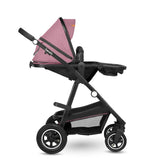 Carucior 2 in 1, Lionelo, Amber, Cadru aluminiu, Cu landou intarit si salteluta moale, Reversibil, Maner ajustabil, Huse pentru picioare, ploaie, Plasa de tantari, Geanta parinti, Pana la 22 kg, EN1888-1, EN1888-2, EN1466, Roz