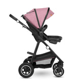 Carucior 2 in 1, Lionelo, Amber, Cadru aluminiu, Cu landou intarit si salteluta moale, Reversibil, Maner ajustabil, Huse pentru picioare, ploaie, Plasa de tantari, Geanta parinti, Pana la 22 kg, EN1888-1, EN1888-2, EN1466, Roz