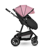 Carucior 2 in 1, Lionelo, Amber, Cadru aluminiu, Cu landou intarit si salteluta moale, Reversibil, Maner ajustabil, Huse pentru picioare, ploaie, Plasa de tantari, Geanta parinti, Pana la 22 kg, EN1888-1, EN1888-2, EN1466, Roz