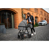 Carucior 2 in 1, Lionelo, Amber, Cadru aluminiu, Cu landou intarit si salteluta moale, Reversibil, Maner ajustabil, Huse pentru picioare, ploaie, Plasa de tantari, Geanta parinti, Pana la 22 kg, EN1888-1, EN1888-2, EN1466, Gri deschis