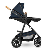 Carucior 2 in 1, Lionelo, Amber, Cadru aluminiu, Cu landou intarit si salteluta moale, Reversibil, Maner ajustabil, Huse pentru picioare, ploaie, Plasa de tantari, Geanta parinti, Pana la 22 kg, EN1888-1, EN1888-2, EN1466, Albastru