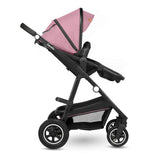 Carucior 2 in 1, Lionelo, Amber, Cadru aluminiu, Cu landou intarit si salteluta moale, Reversibil, Maner ajustabil, Huse pentru picioare, ploaie, Plasa de tantari, Geanta parinti, Pana la 22 kg, EN1888-1, EN1888-2, EN1466, Roz