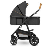 Carucior 2 in 1, Lionelo, Amber, Cadru aluminiu, Cu landou intarit si salteluta moale, Reversibil, Maner ajustabil, Huse pentru picioare, ploaie, Plasa de tantari, Geanta parinti, Pana la 22 kg, EN1888-1, EN1888-2, EN1466, Gri inchis