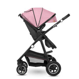 Carucior 2 in 1, Lionelo, Amber, Cadru aluminiu, Cu landou intarit si salteluta moale, Reversibil, Maner ajustabil, Huse pentru picioare, ploaie, Plasa de tantari, Geanta parinti, Pana la 22 kg, EN1888-1, EN1888-2, EN1466, Roz