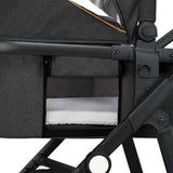 Carucior 3 in 1, Lionelo, Amber, Cadru aluminiu, Cu landou intarit si salteluta moale, Cu scoica auto testata ADAC, Reversibil, Cu accesorii, Geanta parinti, Pana la 22 kg, Gri Inchis