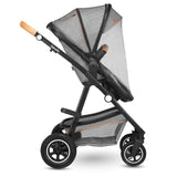 Carucior 3 in 1 Lionelo Amber, Cadru din aluminiu, Landou confortabil, Scaun auto testat ADAC, Accesorii incluse, Geanta parinti, pana la 22 kg, Certificat EN1888, Gri Deschis