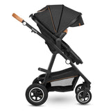 Carucior 3 in 1, Lionelo, Amber, Cadru aluminiu, Cu landou intarit si salteluta moale, Cu scoica auto testata ADAC, Reversibil, Cu accesorii, Geanta parinti, Pana la 22 kg, Gri Inchis