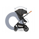 Carucior 3 in 1, Lionelo, Amber, Cadru aluminiu, Cu landou intarit si salteluta moale, Cu scoica auto testata ADAC, Reversibil, Cu accesorii, Geanta parinti, Pana la 22 kg, Gri Inchis