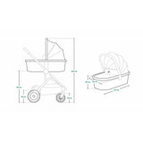 Carucior 2 in 1, Lionelo, Mika, Cadru din aluminiu, Cu landou intarit si salteluta moale, Reversibil, Maner ajustabil, Plasa de tantari, Husa de ploaie, de picioare, 22 kg, Conform cu standardele europene de securitate EN1888-1 EN1888-2, EN1466, Albastru