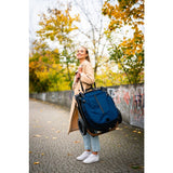 Carucior 2 in 1, Lionelo, Mika, Cadru din aluminiu, Cu landou intarit si salteluta moale, Reversibil, Maner ajustabil, Plasa de tantari, Husa de ploaie, de picioare, 22 kg, Conform cu standardele europene de securitate EN1888-1 EN1888-2, EN1466, Albastru