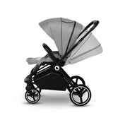 Carucior 2 in 1, Lionelo, Mika, Cadru din aluminiu, Cu landou intarit si salteluta moale, Reversibil, Maner ajustabil, Plasa de tantari, Husa de ploaie, de picioare, 22 kg, Conform cu standardele europene de securitate EN1888-1 EN1888-2, EN1466, Gri