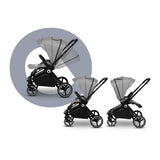 Carucior 2 in 1, Lionelo, Mika, Cadru din aluminiu, Cu landou intarit si salteluta moale, Reversibil, Maner ajustabil, Plasa de tantari, Husa de ploaie, de picioare, 22 kg, Conform cu standardele europene de securitate EN1888-1 EN1888-2, EN1466, Gri