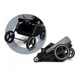 Carucior 2 in 1, Lionelo, Mika, Cadru din aluminiu, Cu landou intarit si salteluta moale, Reversibil, Maner ajustabil, Plasa de tantari, Husa de ploaie, de picioare, 22 kg, Conform cu standardele europene de securitate EN1888-1 EN1888-2, EN1466, Gri