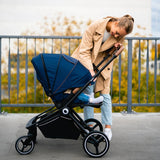 Carucior 2 in 1, Lionelo, Mika, Cadru din aluminiu, Cu landou intarit si salteluta moale, Reversibil, Maner ajustabil, Plasa de tantari, Husa de ploaie, de picioare, 22 kg, Conform cu standardele europene de securitate EN1888-1 EN1888-2, EN1466, Gri