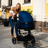 Carucior 2 in 1, Lionelo, Mika, Cadru din aluminiu, Cu landou intarit si salteluta moale, Reversibil, Maner ajustabil, Plasa de tantari, Husa de ploaie, de picioare, 22 kg, Conform cu standardele europene de securitate EN1888-1 EN1888-2, EN1466, Gri