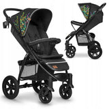 Carucior sport, Lionelo, Annet Tour Dreamin, Editie Limitata, De la nastere, Capotina impermeabila, Cu filtru UPF 50+, Cu maner reglabil, Plasa de tantari, Suport biberon, Saculet pentru picioare, Pana la 22 kg, Cu certificare TUV, Negru
