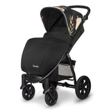 Carucior sport, Lionelo, Annet Tour Lovin, Editie Limitata, De la nastere, Cu capotina impermeabila, Cu filtru UPF 50+, Cu maner reglabil, Plasa de tantari, Suport biberon, Saculet pentru picioare, Pana la 22 kg, Cu certificare TUV, Negru