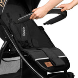 Carucior sport, Lionelo, Annet Tour Lovin, Editie Limitata, De la nastere, Cu capotina impermeabila, Cu filtru UPF 50+, Cu maner reglabil, Plasa de tantari, Suport biberon, Saculet pentru picioare, Pana la 22 kg, Cu certificare TUV, Negru