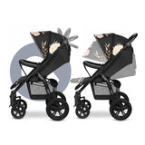 Carucior sport, Lionelo, Annet Tour Lovin, Editie Limitata, De la nastere, Cu capotina impermeabila, Cu filtru UPF 50+, Cu maner reglabil, Plasa de tantari, Suport biberon, Saculet pentru picioare, Pana la 22 kg, Cu certificare TUV, Negru