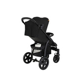 Carucior sport, Lionelo, Annet Plus, De la nastere, Cu accesorii si capotina XXL reglabila, 0 - 22 Kg, Conform cu standardele europene de securitate EN1888-1 si EN1888-2, Negru