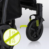 Carucior sport, Lionelo, Annet Plus, De la nastere, Cu accesorii si capotina XXL reglabila, 0 - 22 Kg, Conform cu standardele europene de securitate EN1888-1 si EN1888-2, Negru