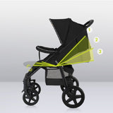 Carucior sport, Lionelo, Annet Plus, De la nastere, Cu accesorii si capotina XXL reglabila, 0 - 22 Kg, Conform cu standardele europene de securitate EN1888-1 si EN1888-2, Negru