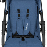 Carucior sport, Lionelo, Annet Plus, De la nastere, Cu accesorii si capotina XXL reglabila, 0 - 22 Kg, Conform cu standardele europene de securitate EN1888-1 si EN1888-2, Albastru Denim