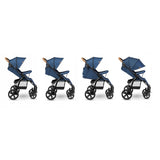 Carucior sport, Lionelo, Annet Plus, De la nastere, Cu accesorii si capotina XXL reglabila, 0 - 22 Kg, Conform cu standardele europene de securitate EN1888-1 si EN1888-2, Albastru Denim