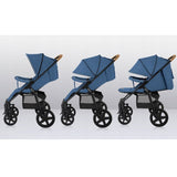 Carucior sport, Lionelo, Annet Plus, De la nastere, Cu accesorii si capotina XXL reglabila, 0 - 22 Kg, Conform cu standardele europene de securitate EN1888-1 si EN1888-2, Albastru Denim