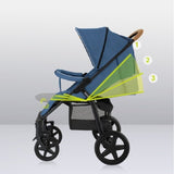 Carucior sport, Lionelo, Annet Plus, De la nastere, Cu accesorii si capotina XXL reglabila, 0 - 22 Kg, Conform cu standardele europene de securitate EN1888-1 si EN1888-2, Albastru Denim