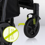 Carucior sport, Lionelo, Annet Plus, De la nastere, Cu accesorii si capotina XXL reglabila, 0 - 22 Kg, Conform cu standardele europene de securitate EN1888-1 si EN1888-2, Albastru Denim