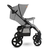 Carucior sport, Lionelo, Annet Plus, De la nastere, Cu accesorii si capotina XXL reglabila, 0 - 22 Kg, Conform cu standardele europene de securitate EN1888-1 si EN1888-2, Gri