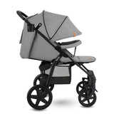 Carucior sport, Lionelo, Annet Plus, De la nastere, Cu accesorii si capotina XXL reglabila, 0 - 22 Kg, Conform cu standardele europene de securitate EN1888-1 si EN1888-2, Gri