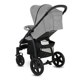 Carucior sport, Lionelo, Annet Plus, De la nastere, Cu accesorii si capotina XXL reglabila, 0 - 22 Kg, Conform cu standardele europene de securitate EN1888-1 si EN1888-2, Gri