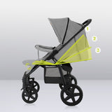 Carucior sport, Lionelo, Annet Plus, De la nastere, Cu accesorii si capotina XXL reglabila, 0 - 22 Kg, Conform cu standardele europene de securitate EN1888-1 si EN1888-2, Gri