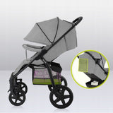 Carucior sport, Lionelo, Annet Plus, De la nastere, Cu accesorii si capotina XXL reglabila, 0 - 22 Kg, Conform cu standardele europene de securitate EN1888-1 si EN1888-2, Gri