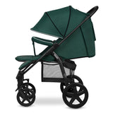 Carucior sport, Lionelo, Annet Plus, De la nastere, Cu accesorii si capotina XXL reglabila, 0 - 22 Kg, Conform cu standardele europene de securitate EN1888-1 si EN1888-2, Verde