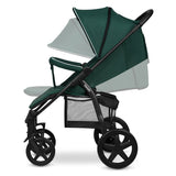 Carucior sport, Lionelo, Annet Plus, De la nastere, Cu accesorii si capotina XXL reglabila, 0 - 22 Kg, Conform cu standardele europene de securitate EN1888-1 si EN1888-2, Verde